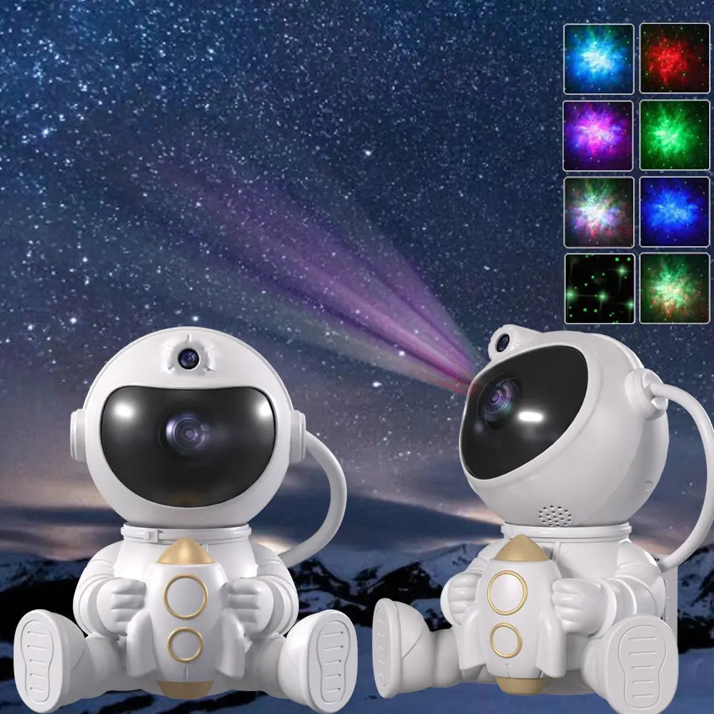 3Astronaut Rocket Star Projector Night Light