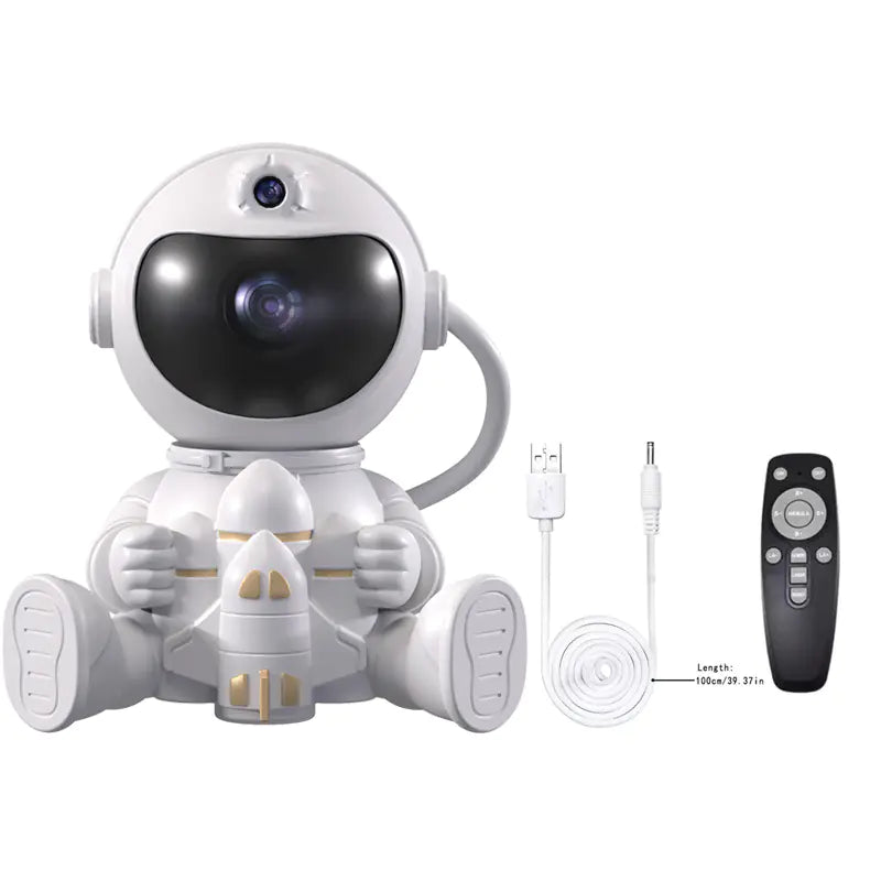 3Astronaut Rocket Star Projector Night Light