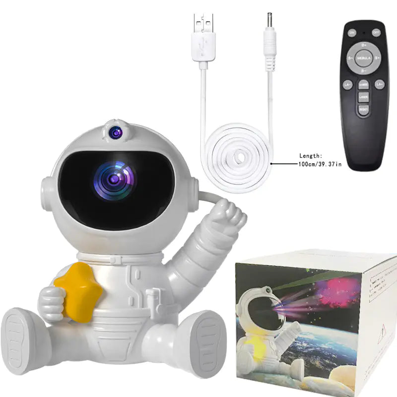 3Astronaut Rocket Star Projector Night Light