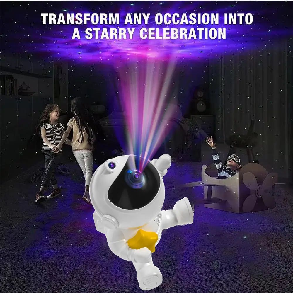 3Astronaut Rocket Star Projector Night Light